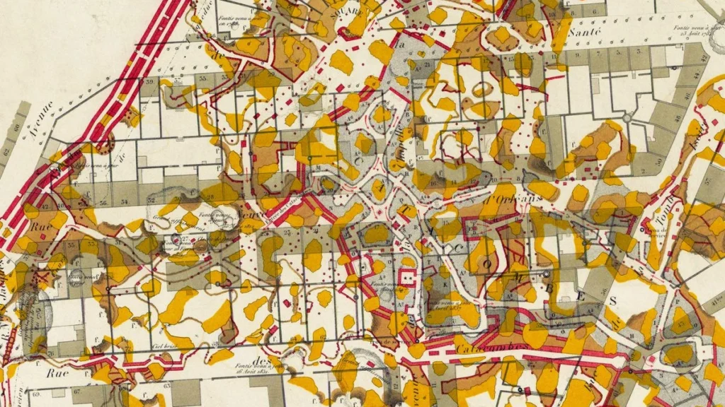 Paris Catacombs map