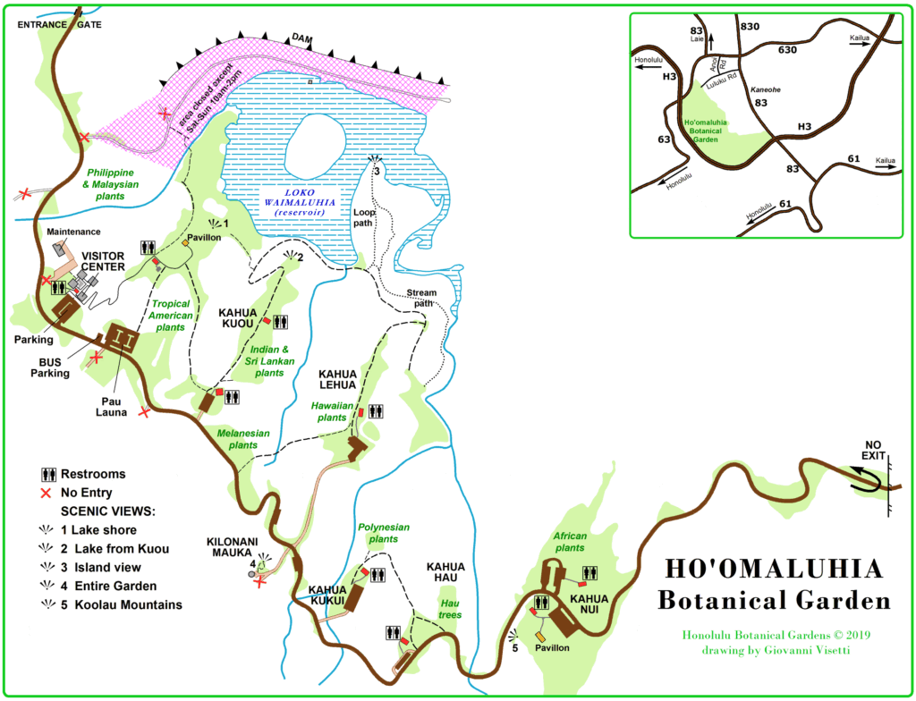 Hoomaluhia Botanical Gardens GeneralMap